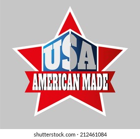 american made usa retro vintage old school label