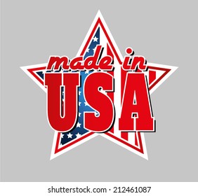 american made usa retro vintage old school label