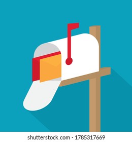 american mailbox icon- vector illustration