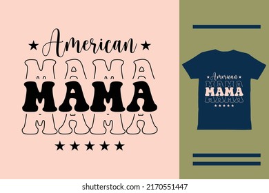 Diseño de camiseta para mamá de Estados Unidos 