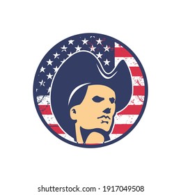 american man vector logo design