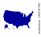American map. All states map vector image isolated