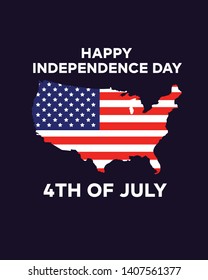 American Map with flag tee design usa independence day t-shirt design
