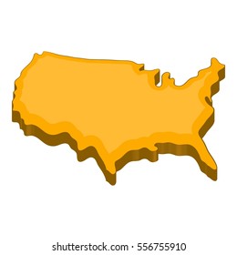 American map icon. Cartoon illustration of american map vector icon for web