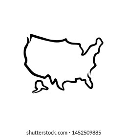 American map vector template illustration