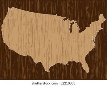 textura de madera de mapa estadounidense