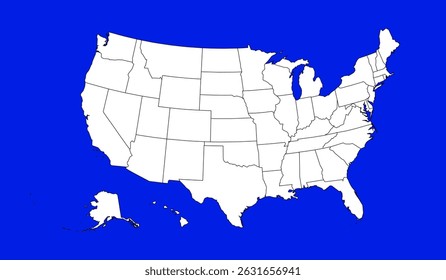 american maps illustration vector USA