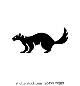 ícone de chapa preta marten americano para projetos digitais e de impressão. Animais norte-americanos. Ícones mínimos de limpeza para aplicativos e sites. Ícones simples modernos para UI UX e branding