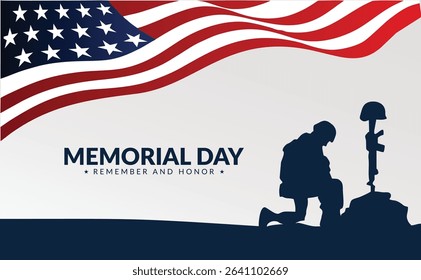 american memorial day banner design