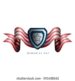 American memorial day graphic design, Vector illustration