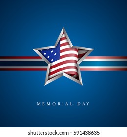 American memorial day graphic design, Vector illustration
