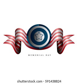 American memorial day graphic design, Vector illustration