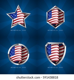 American memorial day graphic designs, Vector illustration