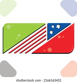 American And Mexican Flag Combination