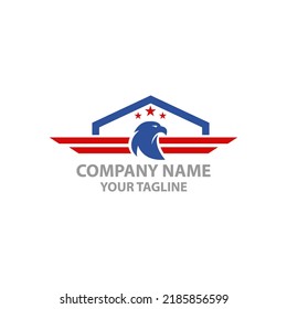 American military home and real estate logo design.EPS 10