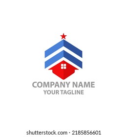 American military home and real estate logo design.EPS 10