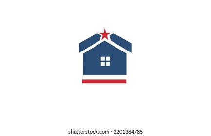 American Military House Vector Logo Design 