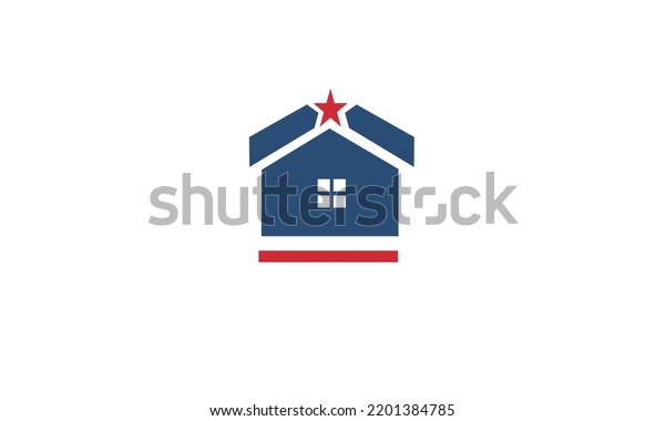 American Military House Vector Logo Design Stock Vector (Royalty Free ...