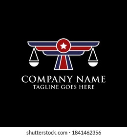 American Military law firm logo vector, best for justice consultant logo commercial brand