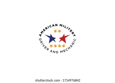 american military logo vector concept with simple, unique, modern and elegant styles on white background