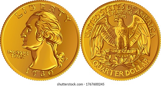 Quarter Coin Illustration High Res Stock Images Shutterstock