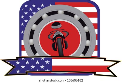 American motorcycle sticker