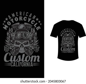 American Motorcycle T shirt Design