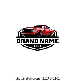 american muscle car logo vector