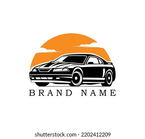 American Muscle Car, Pony Car Vector Image Illustration