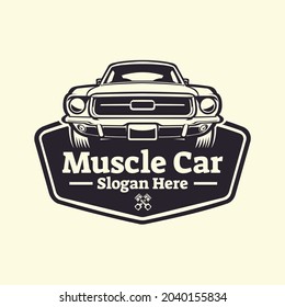 American Muscle Car Ready Made Logo Vector Isolated