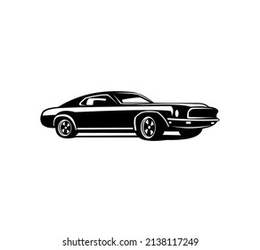 American Muscle Car Side View