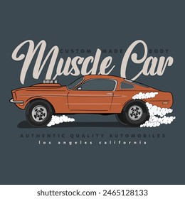 Ilustración vectorial de coche de músculo americano