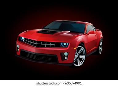 american muscle car vector illustration