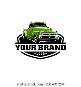 american muscle pick up truck logo vector isolated