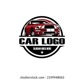 American Muscle Sport Car Illustration Vector Isolated. Best For Car Enthusiast And Club Related Illustration