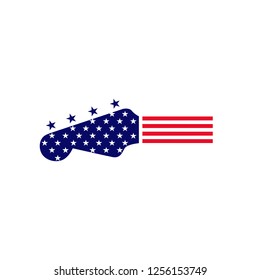 American Music Flag Vector 
