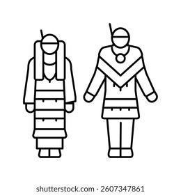 american national clothes line icon vector. american national clothes sign. isolated contour symbol black illustration