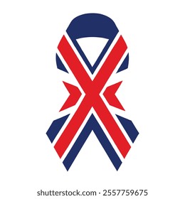 American national flag abstract ribbon art design.
