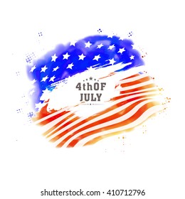 American National Flag colors Poster, Banner or Flyer design for 4th of July, Independence Day celebration.
