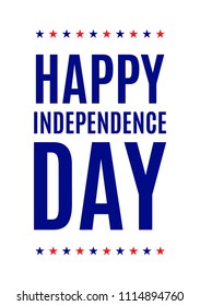 American national holiday greeting card template illustration