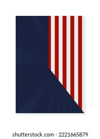 American National Holiday poster or cover design template. Suitable to be placed on content with that theme