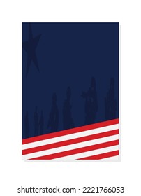 American National Holiday poster or cover design template. Suitable to be placed on content with that theme