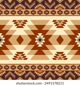 American Native Carpet, Tribal Aztec pattern art.  Geometric ethnic seamless pattern traditional.  Design for background and Printing, wallpaper, illustration, fabric, clothing, carpet, decorative