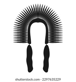 American Native Chief Head Indian Logo vector illustration design