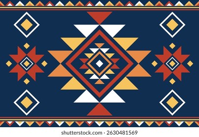 Patrón étnico nativo americano. Concepto de patrón africano del bordado. Diseño para bordado, batik, boho, motivo, ikat, tribal.