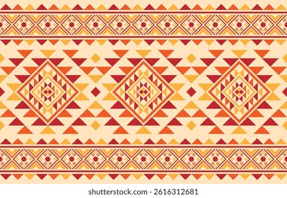 American native ethnic pattern. Fabric embroidery concept. Design for indigenous style, african, boho, carpet, ikat, tribal, native pattern.