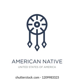 American Native icon. Trendy flat vector American Native icon on white background from United States of America collection, vector illustration can be use for web and mobile, eps10