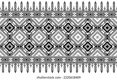 American native indian seamless pattern. Embroidery ethnic geometric design
