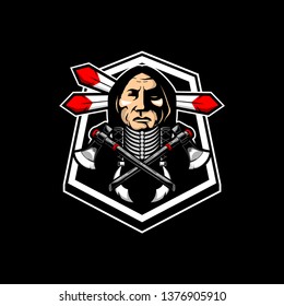 American Native Indian Vector Logo Template