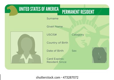 American Naturalization Or Permanent Residency Card